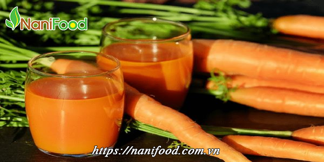 Nước ép cà rốt giúp giảm cân